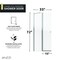 Anzzi 33.3 in. x 72 in. H Hinged Frameless Shower Door in Chrome w/ Tsunami Guard Tempered Clear Glass SD-AZ14-01CH - alternate 6